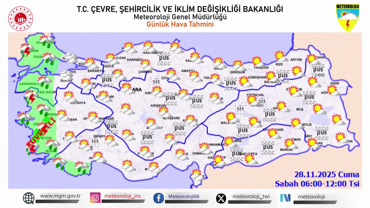 Meteoroloji'den Kuvvetli Yağış Uyarısı: Hava Sıcaklıkları Mevsim Normallerinin Üzerinde Seyredecek