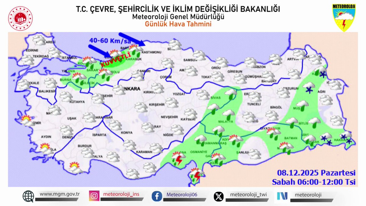 Meteoroloji'den Hava Durumu Uyarısı: Batıda Yağış, Doğuda Sıcaklık Artacak