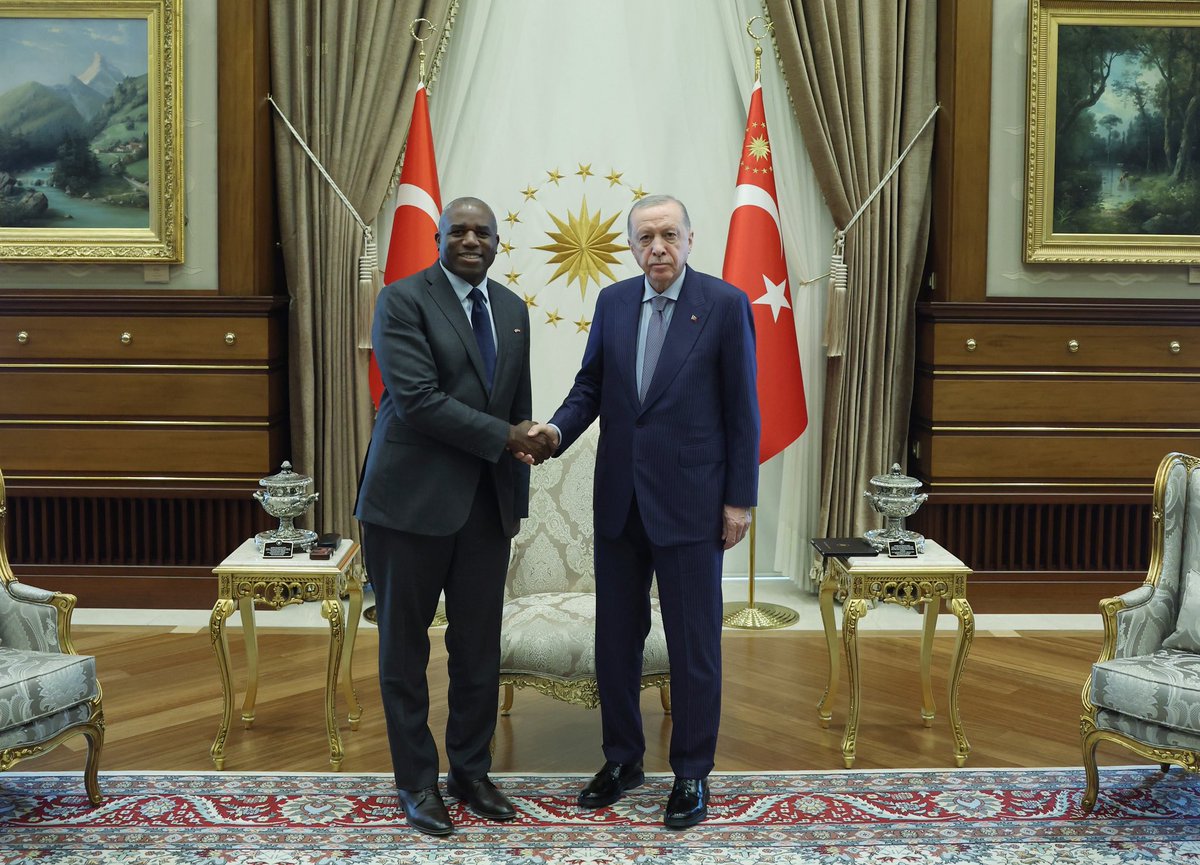 Cumhurbaşkanı Erdoğan İngiltere Dışişleri Bakanı David Lammy'yi Kabul Etti