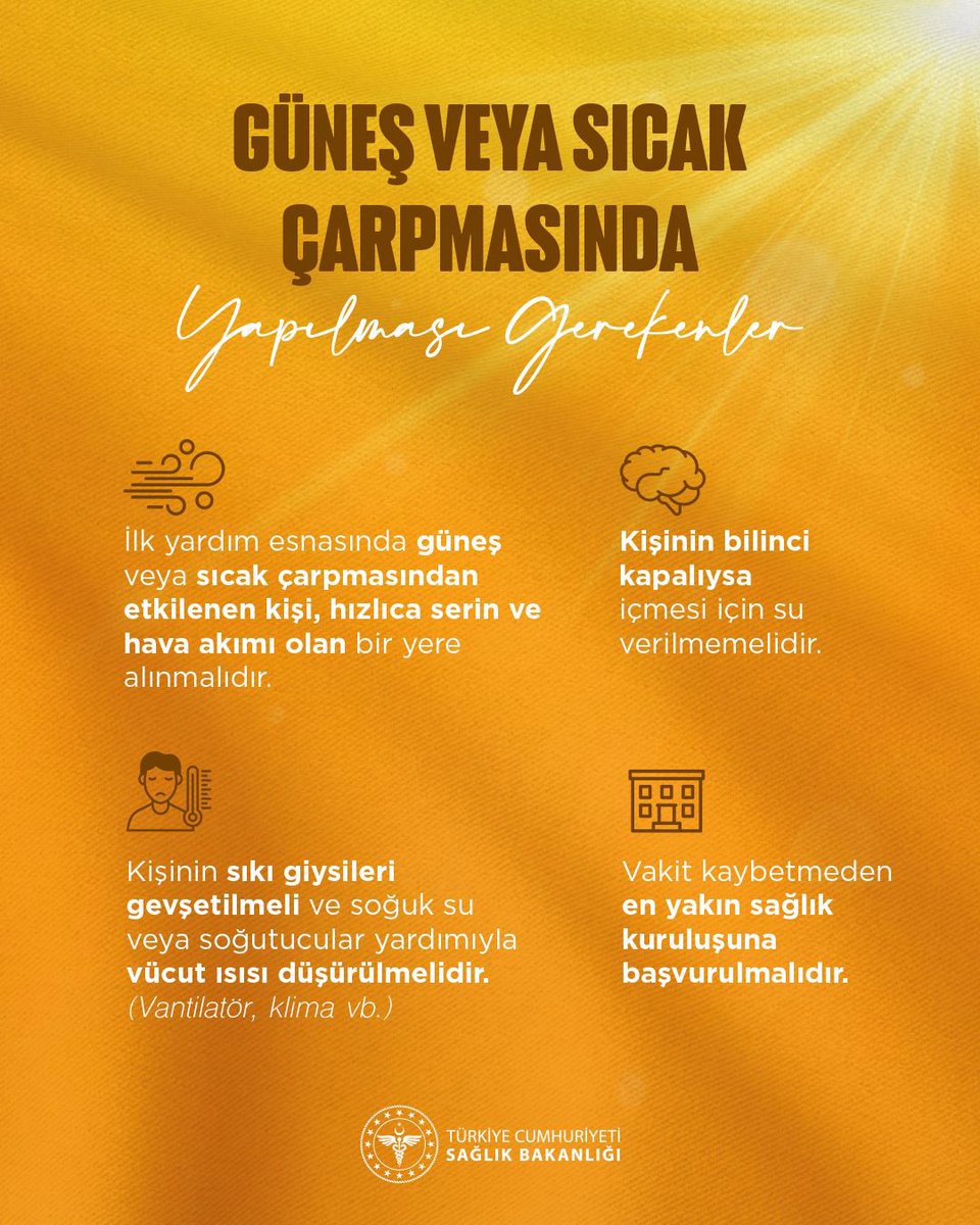 Güneş Çarpması ve Sıcak Çarpması: Belirtileri ve İlk Yardım Yöntemleri