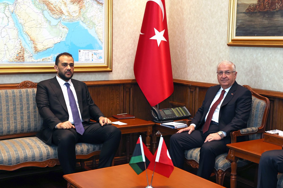 Milli Savunma Bakanı Güler, Libya Savunma Bakan Vekili Zubi'yi Kabul Etti