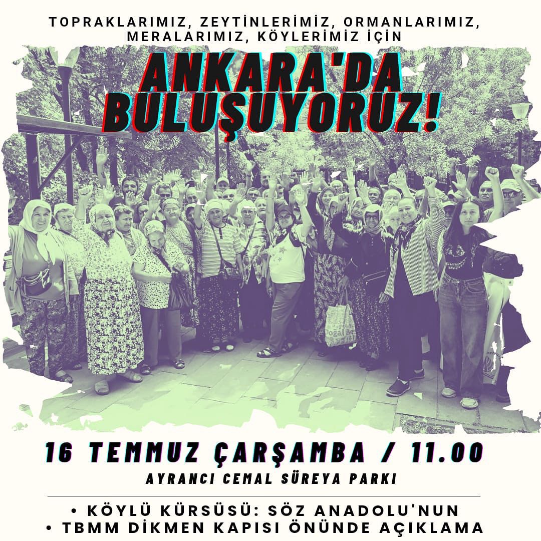 Akbelen Köylüleri Maden Yasasına Karşı Direniyor: TBMM'ye Yürüyüş