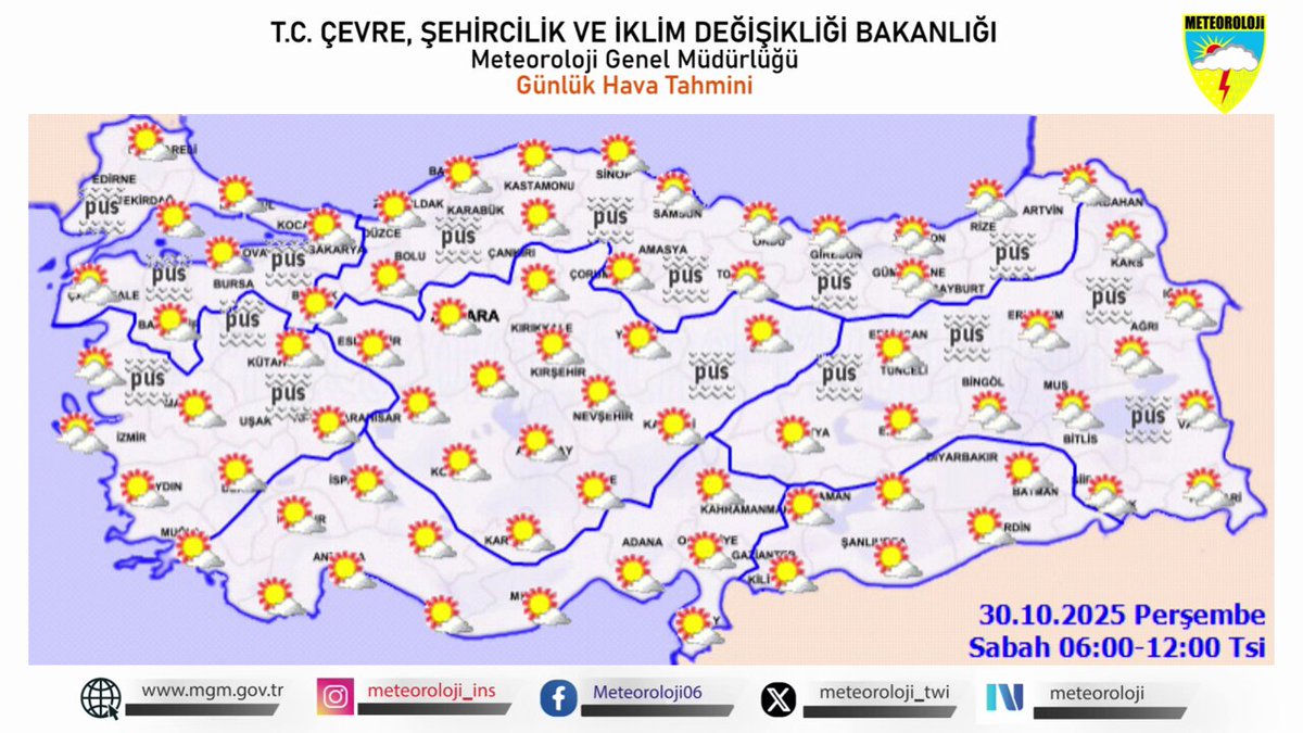Türkiye'nin Güney, İç ve Batı Kesimlerinde Sıcaklıklar Mevsim Normallerinin Üzerinde Seyredecek